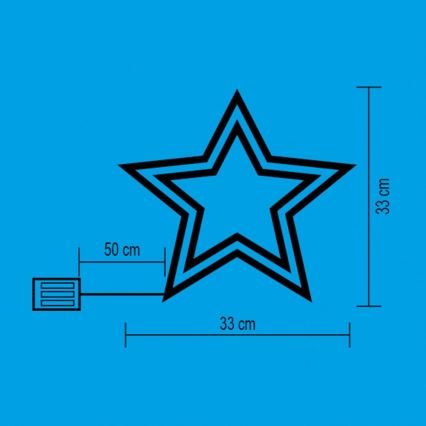 LED juledekoration til vindue 35xLED/3xAA varm hvid