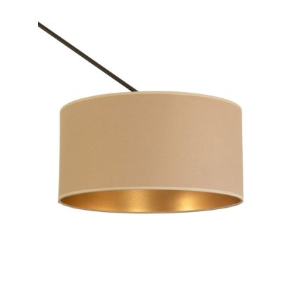 LED justerbar pendel med stang GORTA 1xE27/60W/230V beige/guld