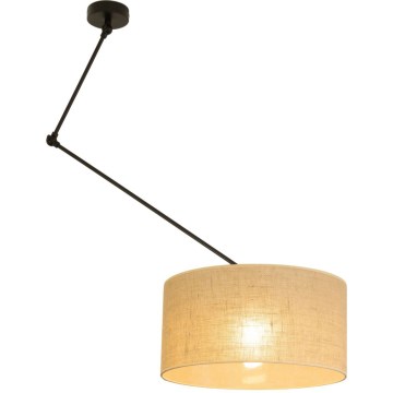 LED-justerbar pendel med stang GORTA 1xE27/60W/230V jute
