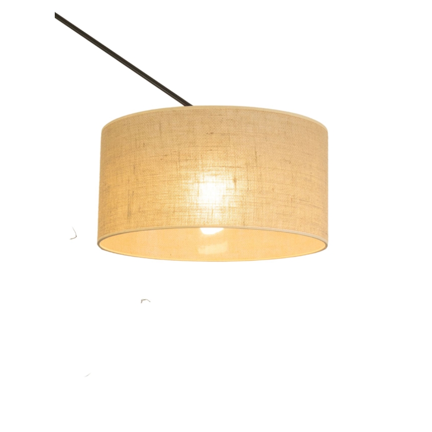 LED-justerbar pendel med stang GORTA 1xE27/60W/230V jute