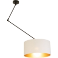 LED justerbar stangpendel GORTA 1xE27/60W/230V hvid/guld
