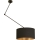 LED justerbar stangpendel GORTA 1xE27/60W/230V sort/guld