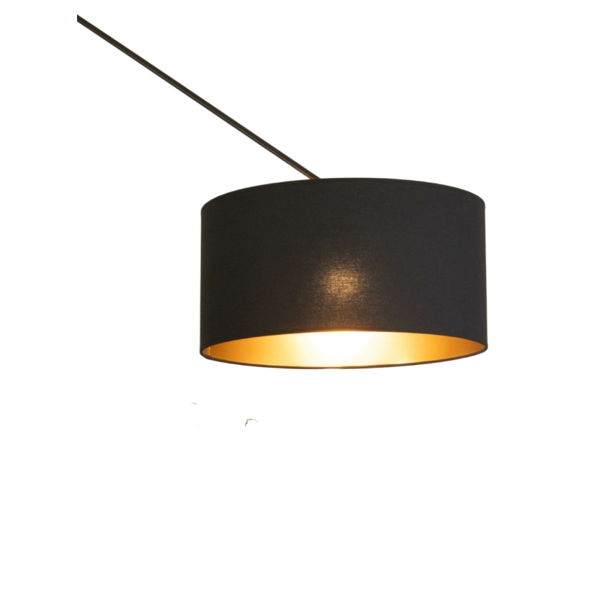 LED justerbar stangpendel GORTA 1xE27/60W/230V sort/guld