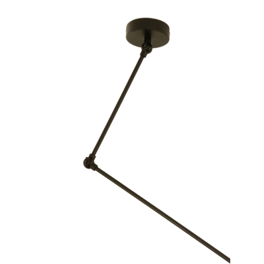 LED justerbar stangpendel GORTA 1xE27/60W/230V sort/guld