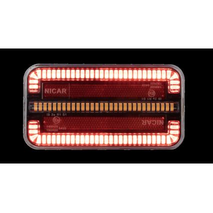 LED Kombinationslygte m. dynamisk blinklys LED/12-24V IP65