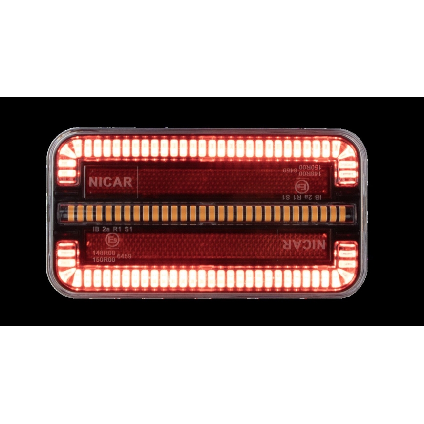 LED Kombinationslygte m. dynamisk blinklys LED/12-24V IP65