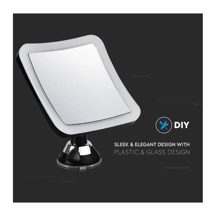 LED kosmetikspejl LED/3,2W/4,5V 3xAA IP44