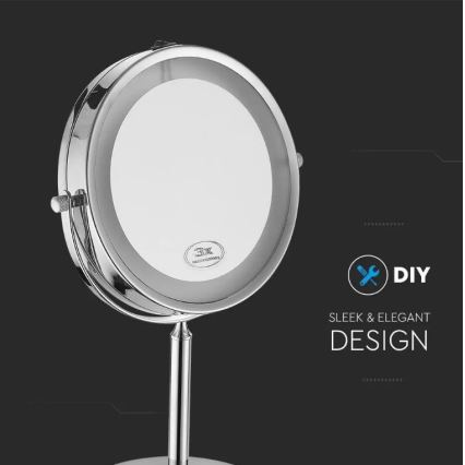 LED kosmetikspejl LED/3W/6V 4xAA IP44