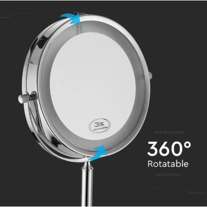 LED kosmetikspejl LED/3W/6V 4xAA IP44