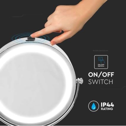 LED kosmetikspejl LED/3W/6V 4xAA IP44