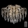 LED Krystalloftetlampe 4xE27/60W/230V + 4xLED/3W + fjernbetjening