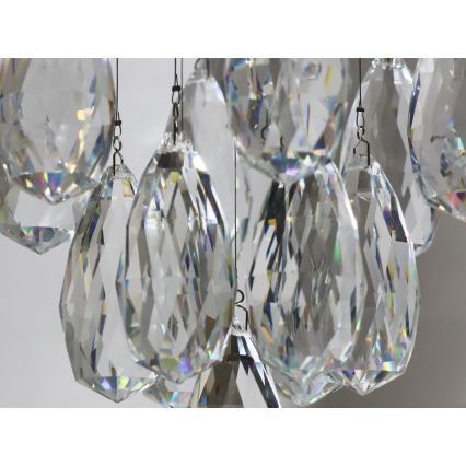 LED-krystalloftlampe MAJURO LED/30W/230V Ø 45 cm blank krom + fjernbetjening