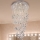 LED krystalloftlampe SAMOA, 30 W, 230 V, Ø 40 cm, blank krom, med fjernbetjening