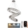 LED Krystalpendel dæmpbar LED/115W/230V 3000-6500K skinnende krom + fjernbetjening