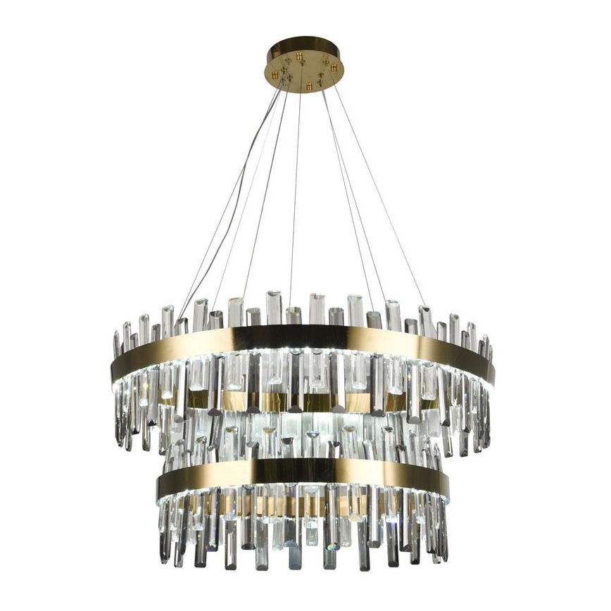 LED Dæmpbar krystal pendel på snor LED/190W/230V 3000-6500K + fjernbetjening