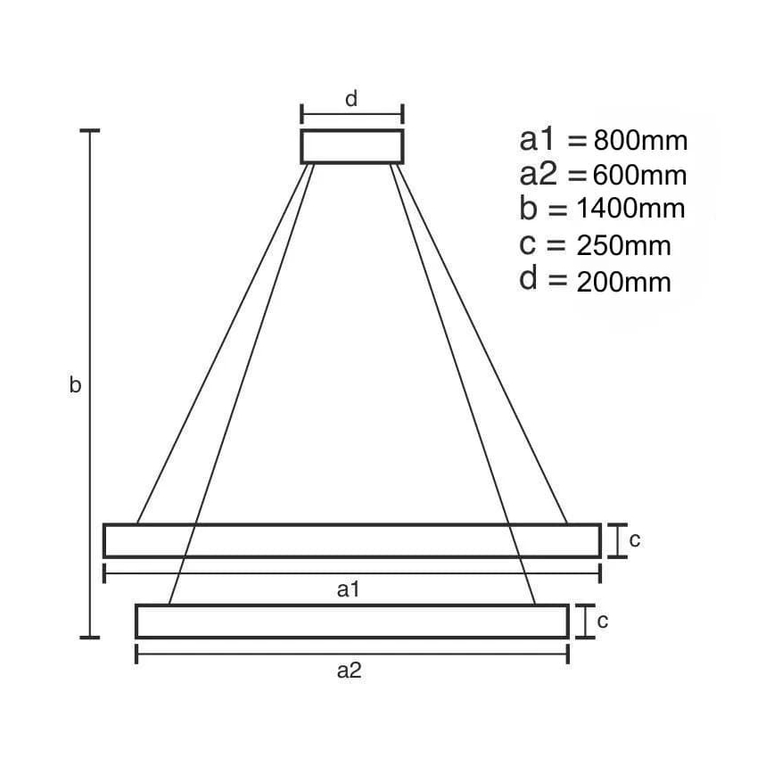 LED Dæmpbar krystal pendel på snor LED/190W/230V 3000-6500K + fjernbetjening