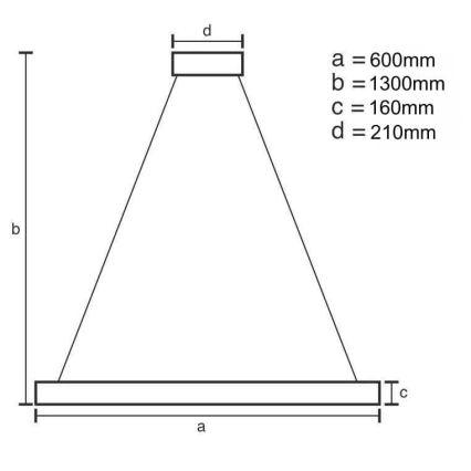 LED krystalpendel dæmpbar LED/40W/230V 3000-6500K + fjernbetjening