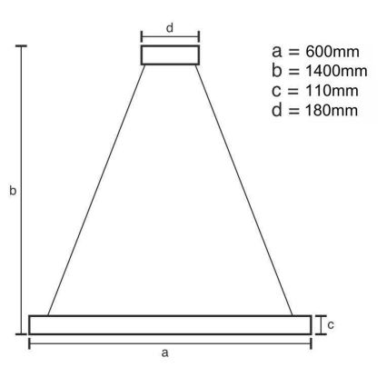 LED krystalpendel dæmpbar LED/40W/230V 3000-6500K + fjernbetjening