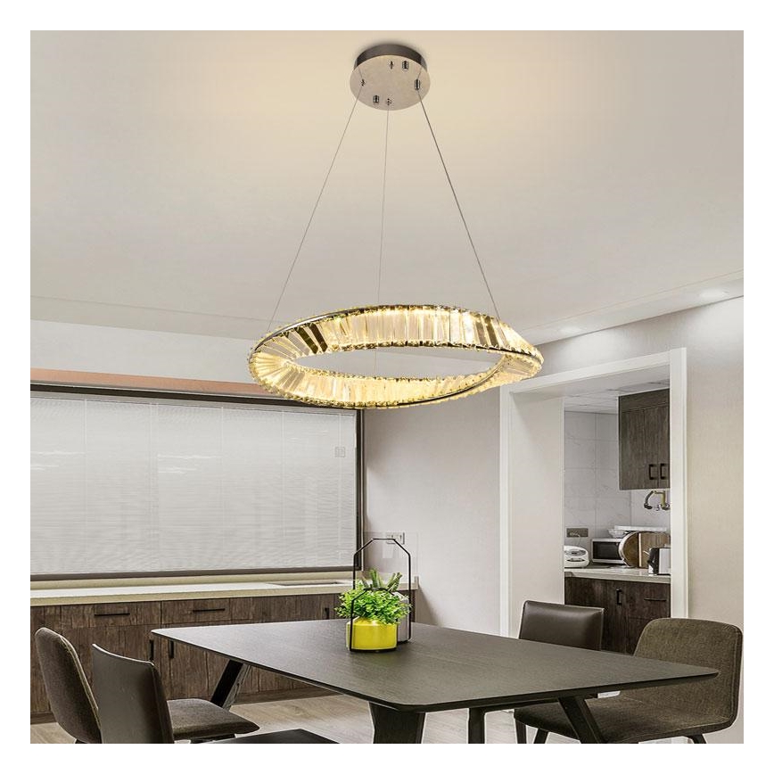 LED krystalpendel dæmpbar LED/40W/230V 3000-6500K + fjernbetjening