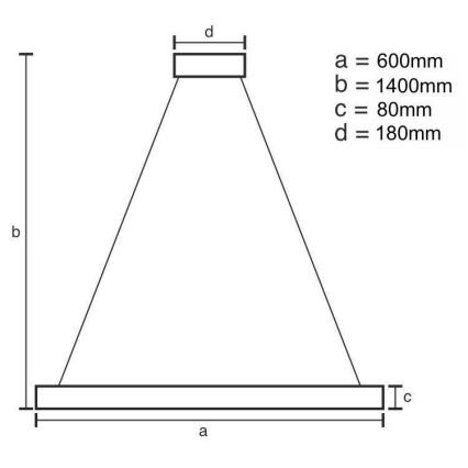 LED krystalpendel dæmpbar LED/40W/230V 3000-6500K + fjernbetjening