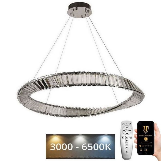 LED krystalpendel dæmpbar LED/50W/230V 3000-6500K + fjernbetjening