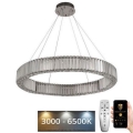LED Krystalpendel dæmpbar LED/50W/230V 3000-6500K skinnende krom + fjernbetjening