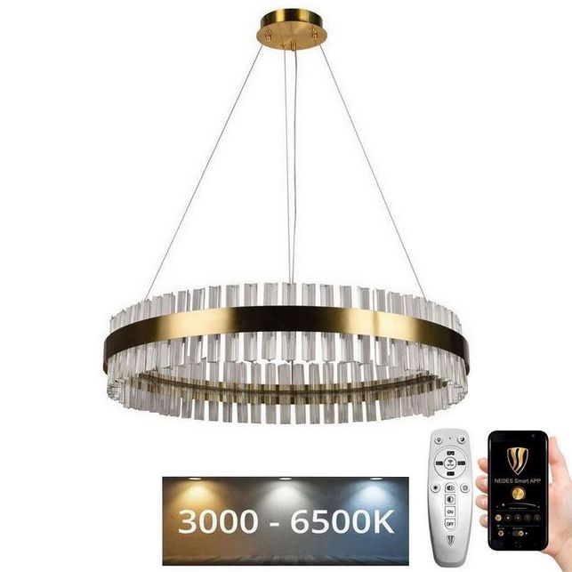 LED krystalpendel dæmpbar LED/55W/230V 3000-6500K + fjernbetjening