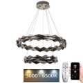 LED Krystalpendel dæmpbar LED/65W/230V 3000-6500K skinnende krom + fjernbetjening