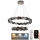 LED Krystalpendel dæmpbar LED/65W/230V 3000-6500K skinnende krom + fjernbetjening