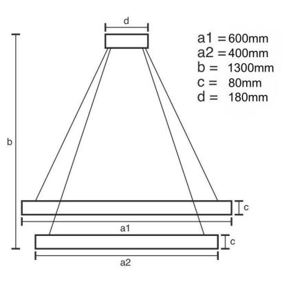 LED krystalpendel dæmpbar LED/70W/230V 3000-6500K + fjernbetjening