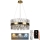 LED krystalpendel dæmpbar LED/80W/230V 3000-6500K guldfarvet + fjernbetjening