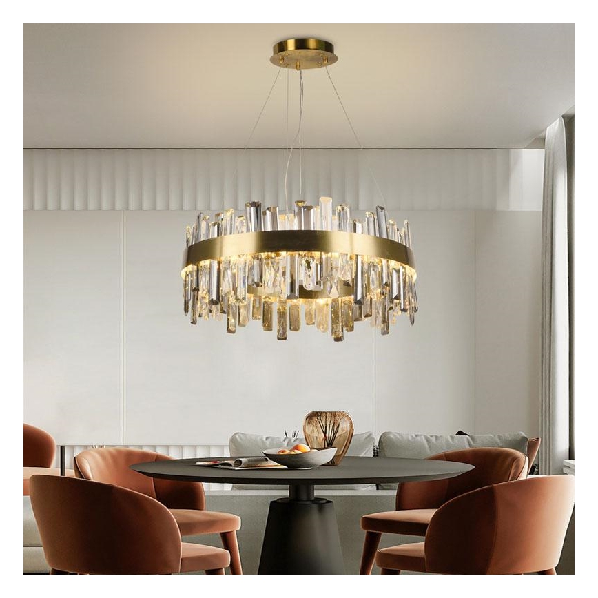 LED krystalpendel dæmpbar LED/80W/230V 3000-6500K + fjernbetjening