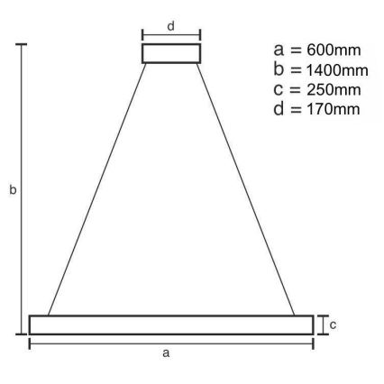 LED krystalpendel dæmpbar LED/80W/230V 3000-6500K + fjernbetjening