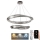 LED Krystalpendel dæmpbar LED/90W/230V 3000-6500K skinnende krom + fjernbetjening