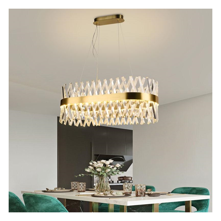 LED krystalpendel dæmpbar LED/90W/230V 3000-6500K + fjernbetjening