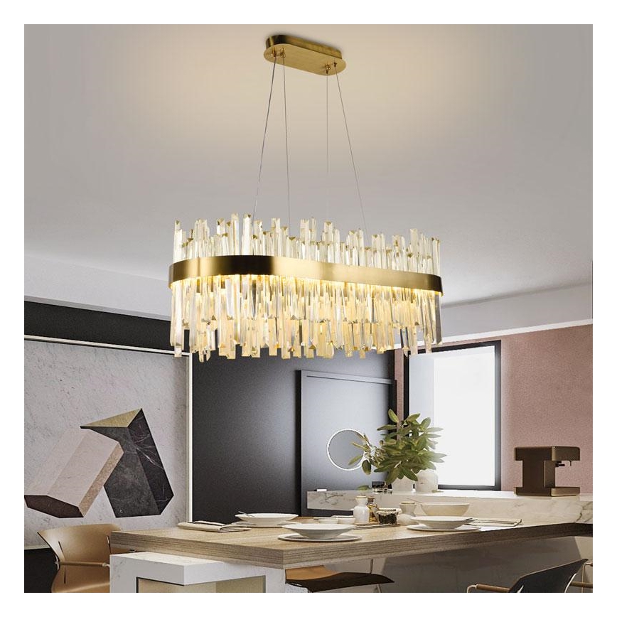 LED krystalpendel dæmpbar LED/90W/230V 3000-6500K + fjernbetjening