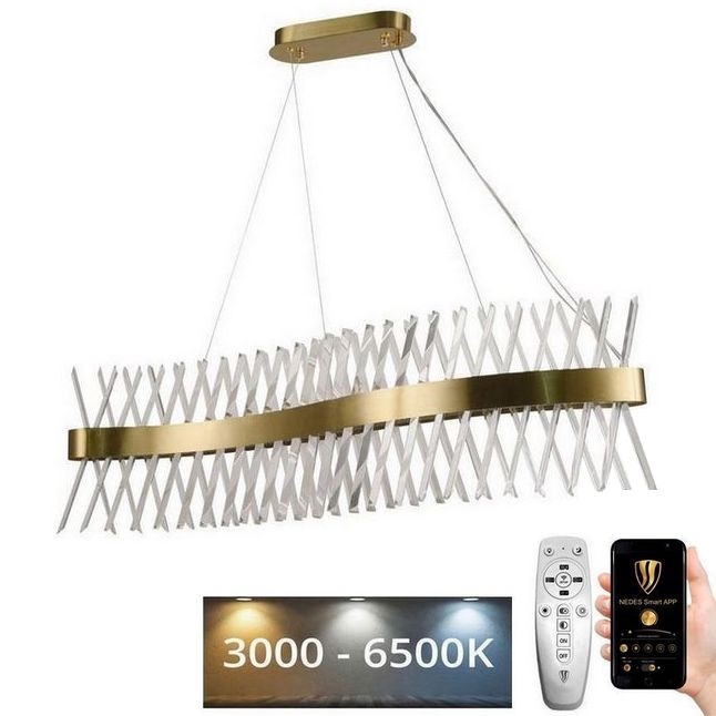 LED krystalpendel dæmpbar LED/95W/230V 3000-6500K + fjernbetjening