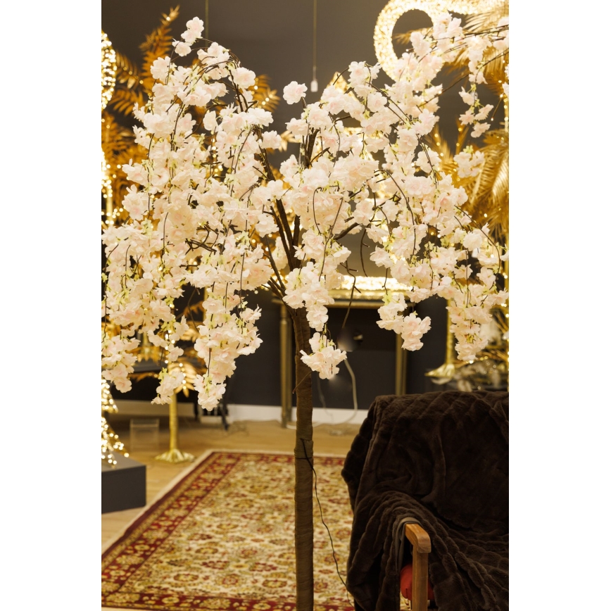 LED Kunstigt og dekorativt juletræ CHERRY TREE 84xLED/230V 1,7 m kirsebær