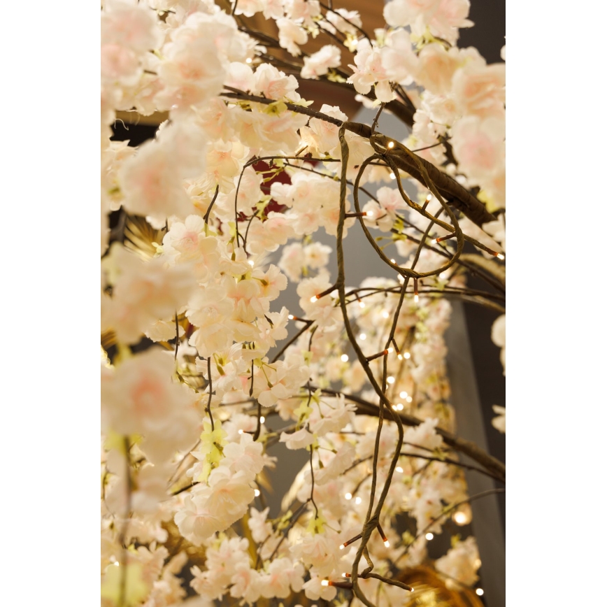 LED Kunstigt og dekorativt juletræ CHERRY TREE 84xLED/230V 1,7 m kirsebær