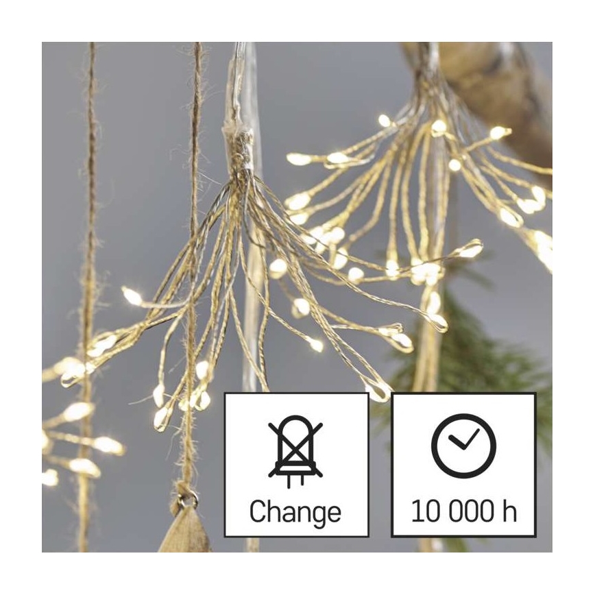 LED-kæde 150xLED/5,35m varm hvid