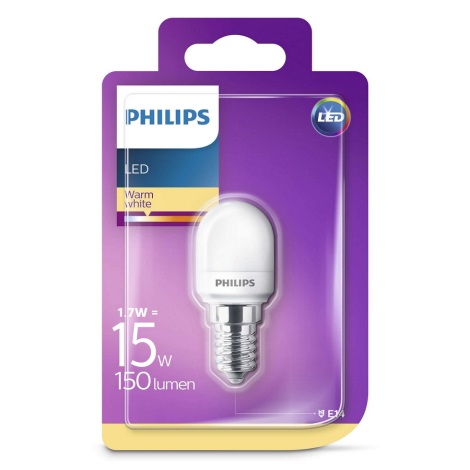 LED køleskabspære Philips E14/1,7W/230V 2700K