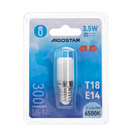 LED køleskabspære T18 E14/3,5W/230V 6500K - Aigostar