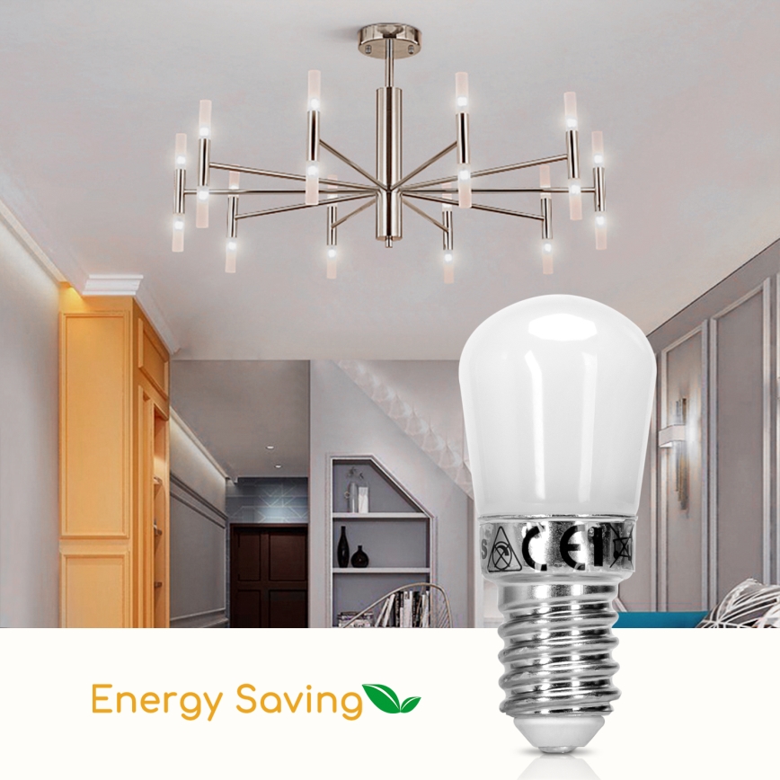 LED køleskabspære T22 E14/2W/230V 6500K - Aigostar