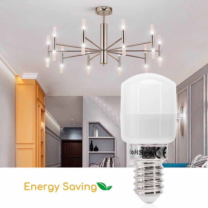 LED køleskabspære T26 E14/2,5W/230V 6500K - Aigostar