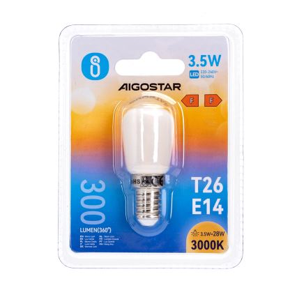 LED køleskabspære T26 E14/3,5W/230V 3000K - Aigostar