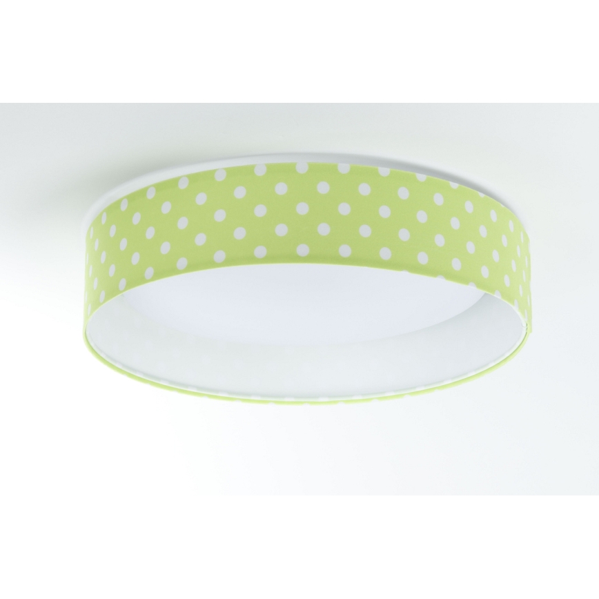 LED loftlampe dæmpbar SMART GALAXY KIDS LED/24W/230V 3000-6500K prikker grøn/hvid + fjernbetjening