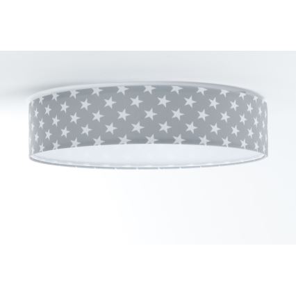 LED loftlampe dæmpbar SMART GALAXY KIDS LED/24W/230V 3000-6500K stjerner grå/hvid + fjernbetjening