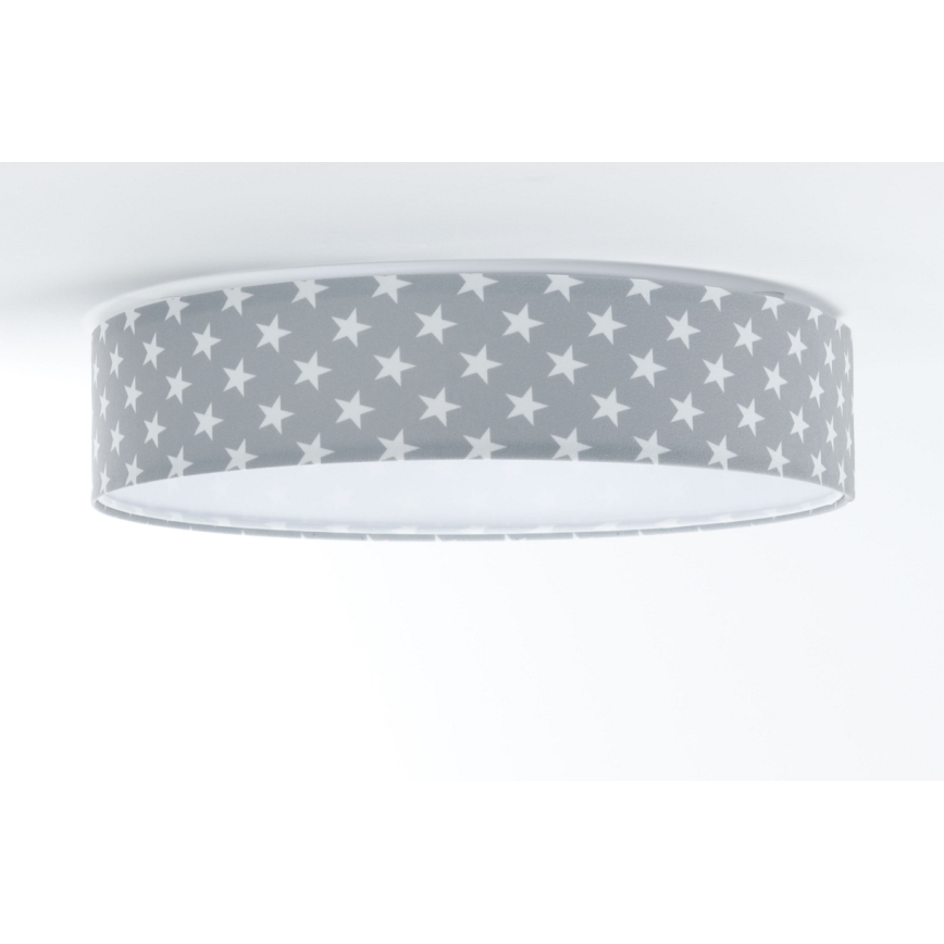 LED loftlampe dæmpbar SMART GALAXY KIDS LED/24W/230V 3000-6500K stjerner grå/hvid + fjernbetjening