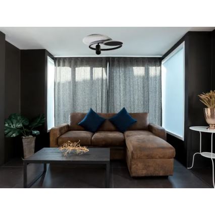 LED loftlampe dæmpbar LED/65W/230V 3000-6500K hvid/sort + fjernbetjening