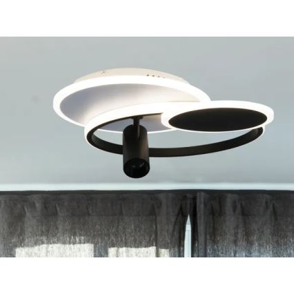 LED loftlampe dæmpbar LED/65W/230V 3000-6500K hvid/sort + fjernbetjening